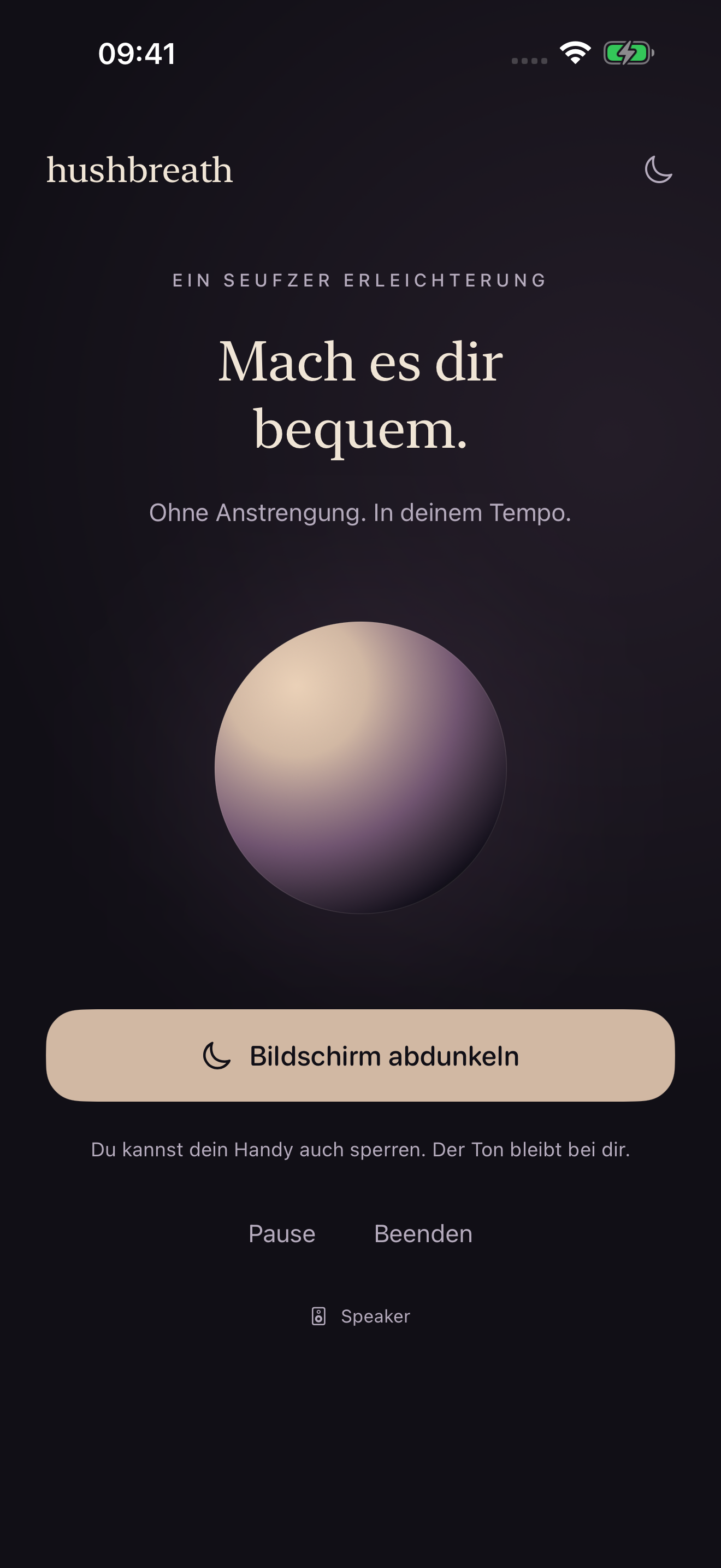 Geführte Atemsitzung